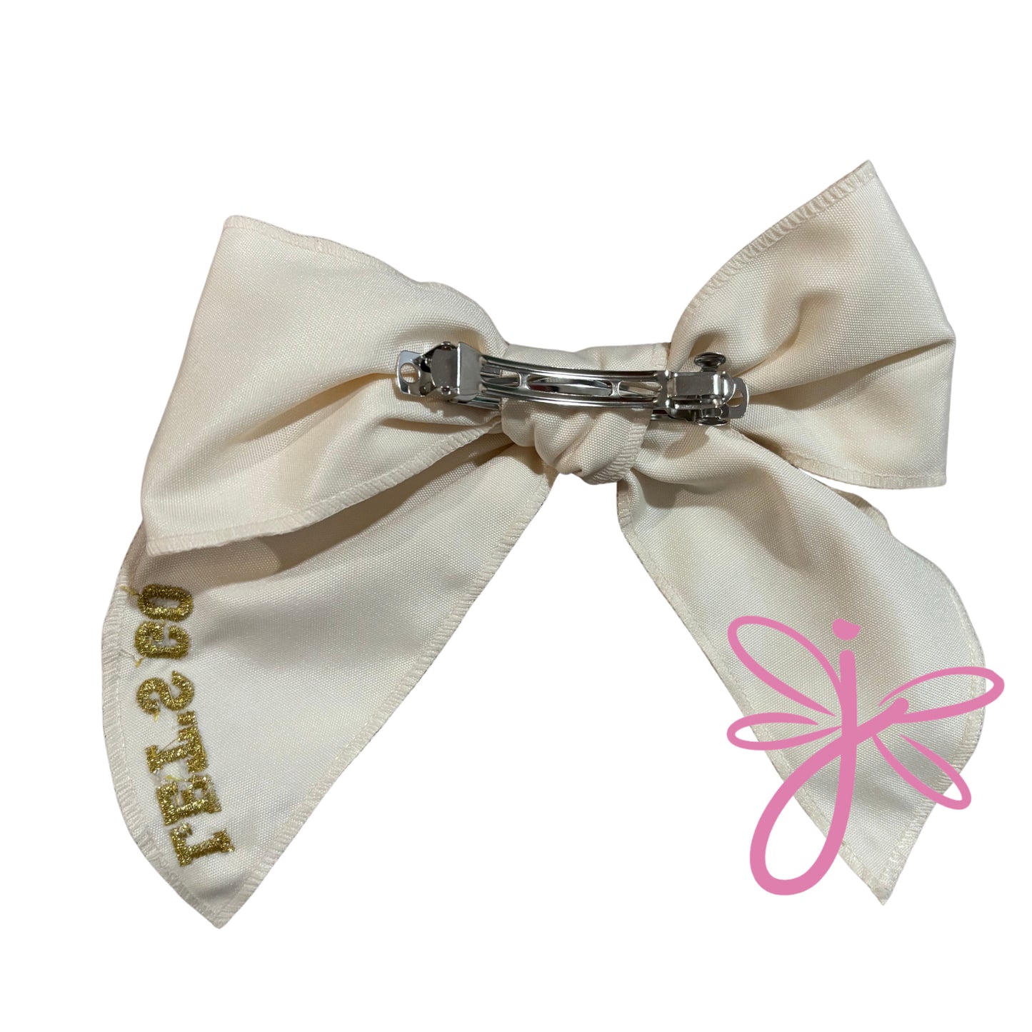 LET'S GO EMBROIDERED BOW