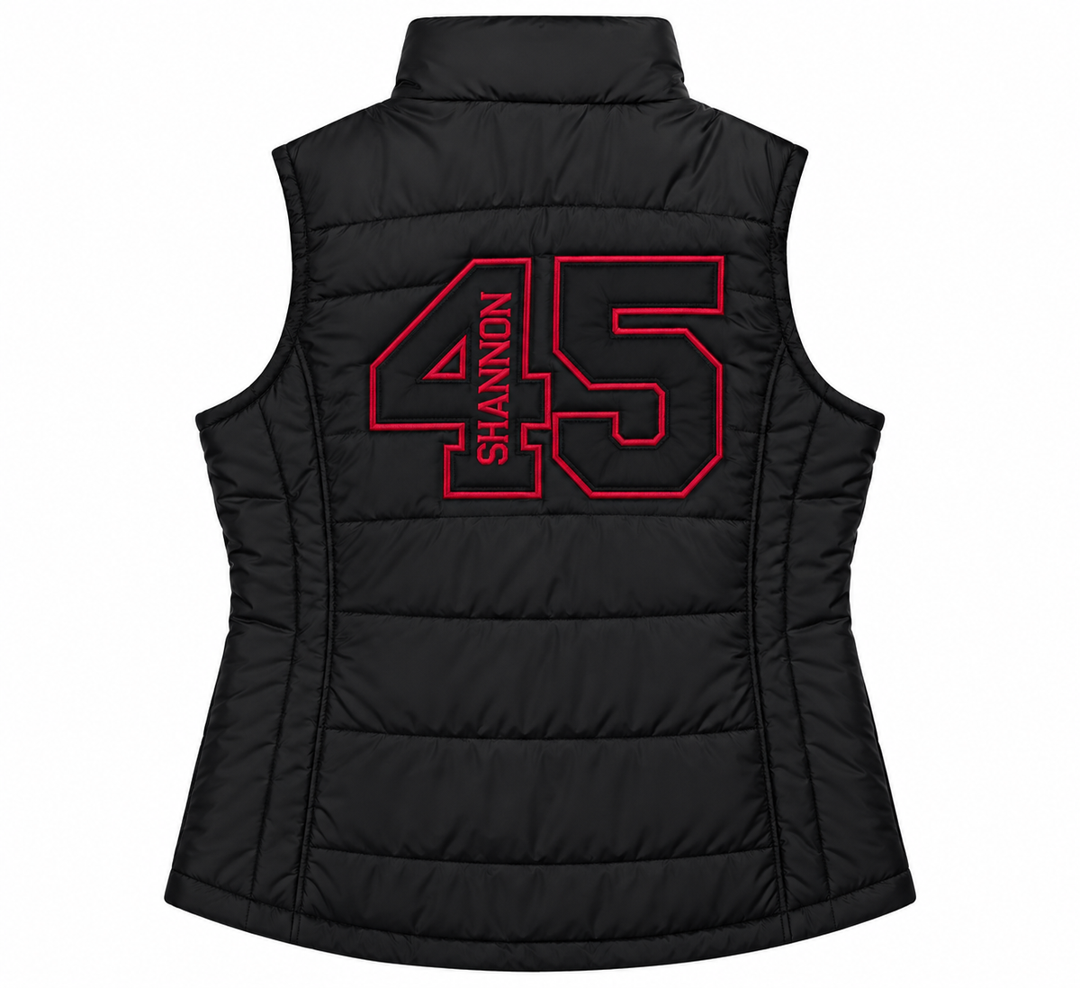 Personalized Player Number Embroidered Puffer Vest