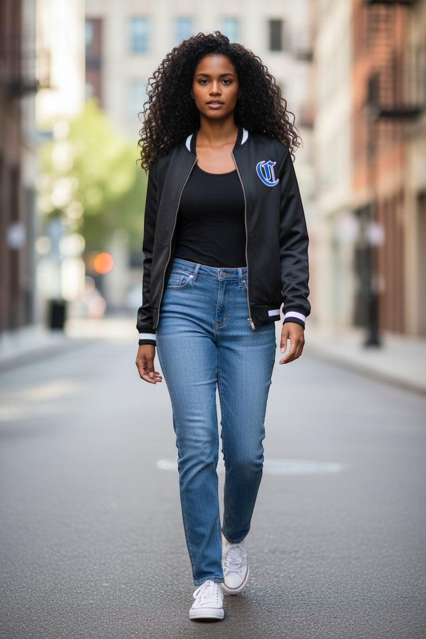 CUSTOM OLD ENGLISH "C" EMBROIDERED BOMBER JACKET