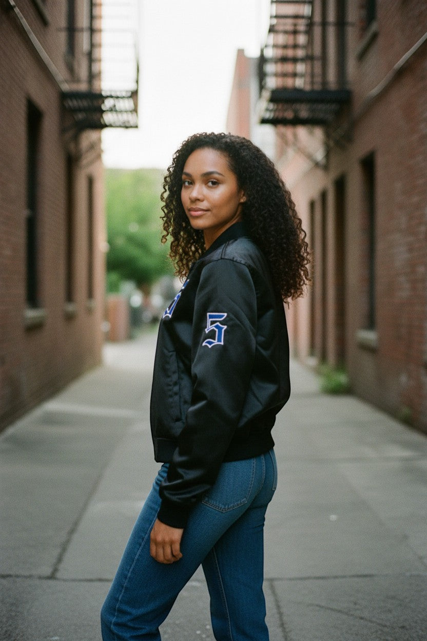 CUSTOM OLD ENGLISH "C" EMBROIDERED BOMBER JACKET