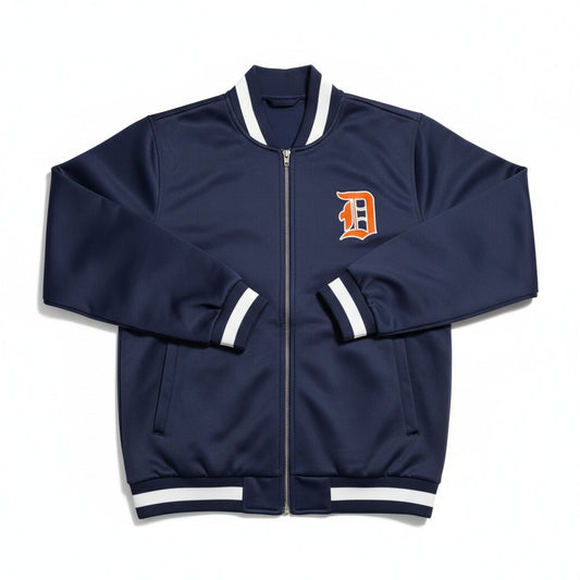 TIGERS EMBROIDERED BOMBER JACKET