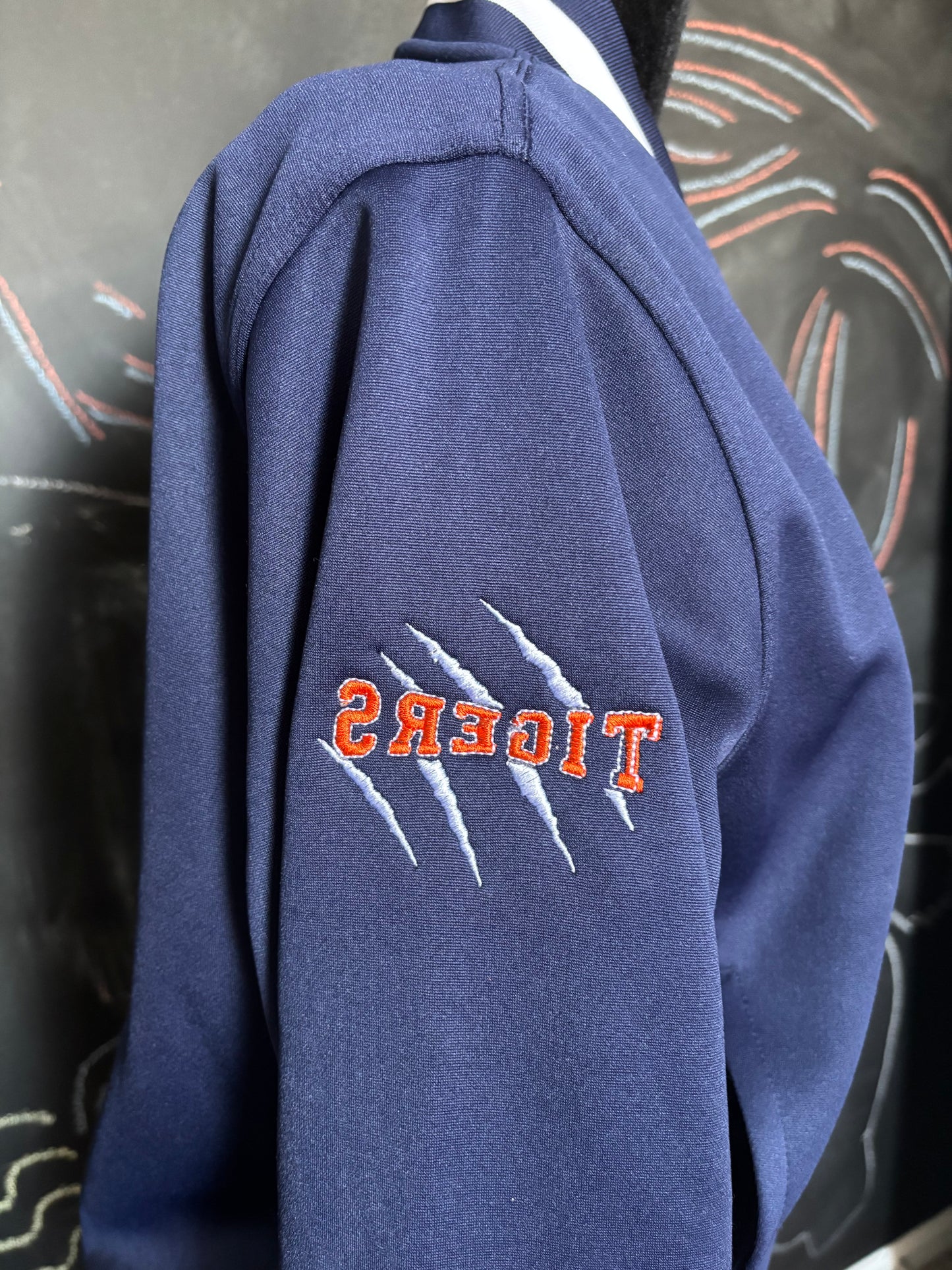 TIGERS EMBROIDERED BOMBER JACKET