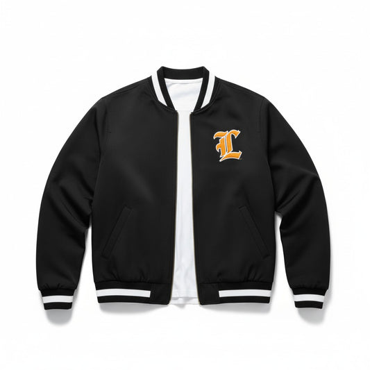 CUSTOM OLD ENGLISH "L" EMBROIDERED BOMBER JACKET