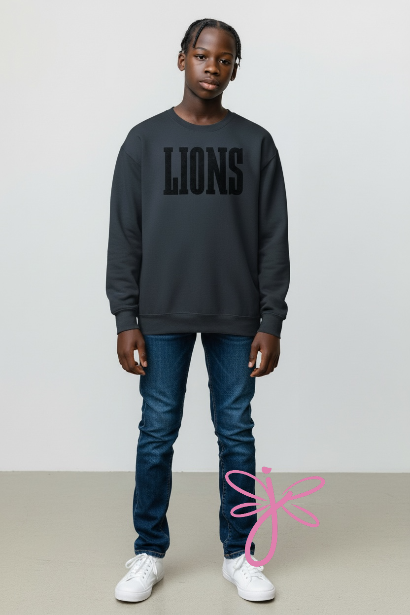 BLACK ON BLACK LIONS