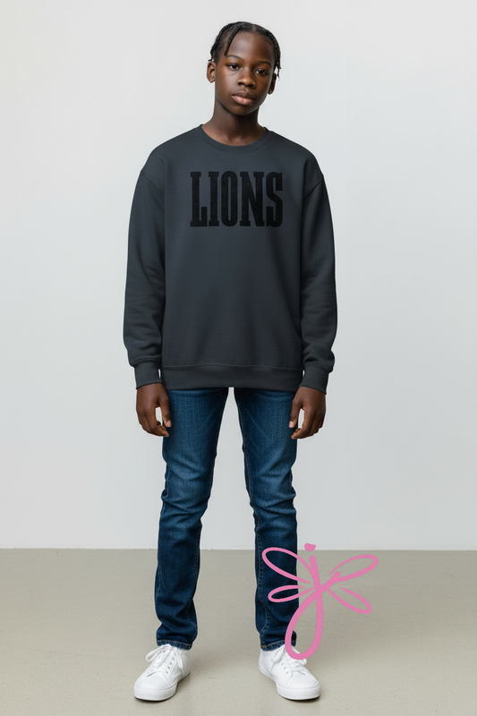 BLACK ON BLACK LIONS