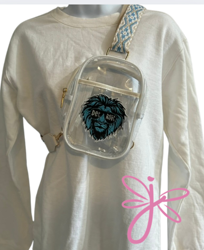 LIONS CLEAR CROSSBODY BAG
