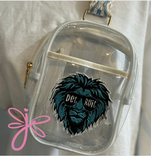 LIONS CLEAR CROSSBODY BAG