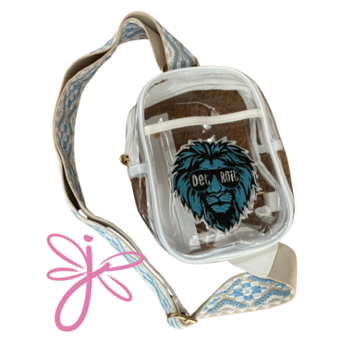 LIONS CLEAR CROSSBODY BAG