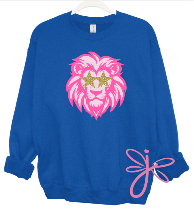 PINK LION HEAD SWEATSHIRT