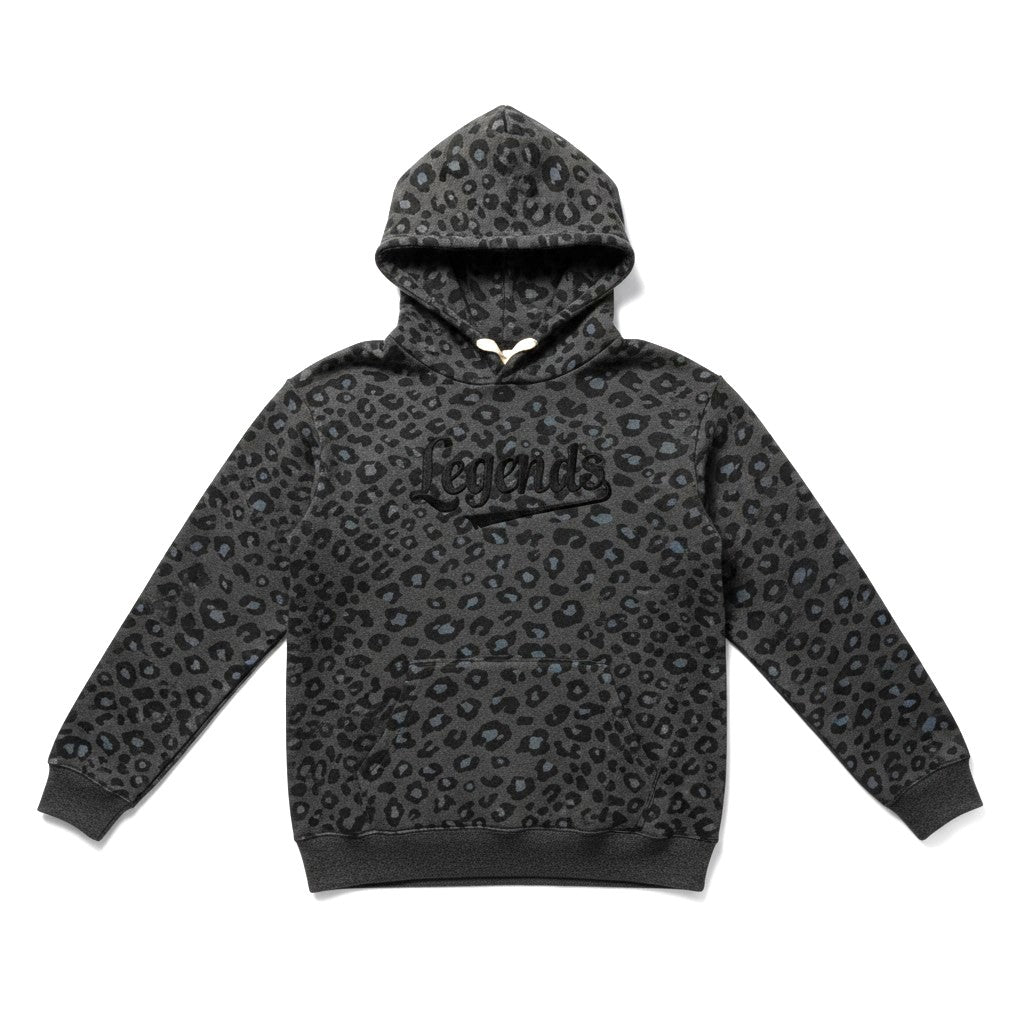 BLACK LEOPARD CUSTOM EMBROIDERED HOODIE