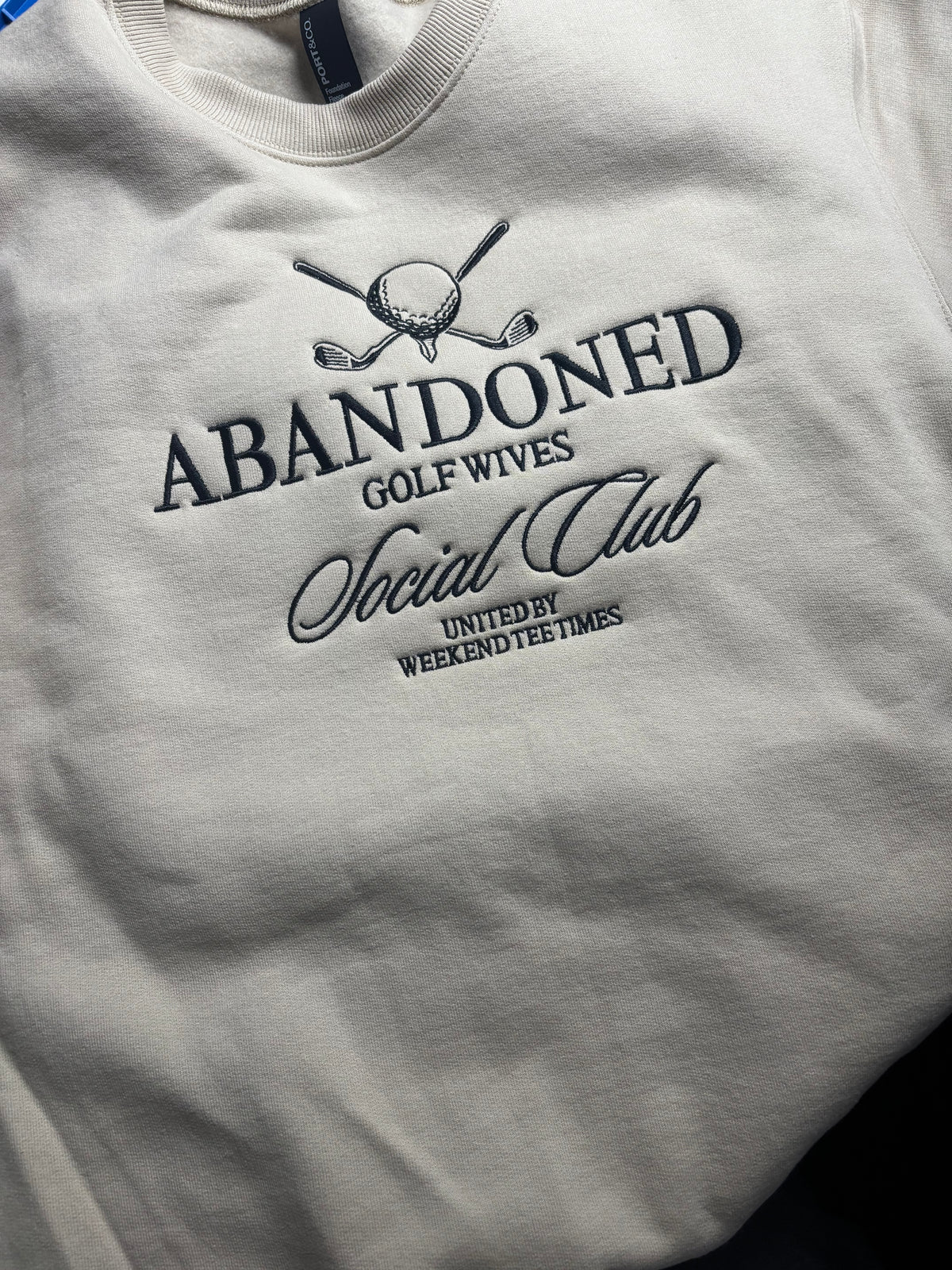 Abandoned Wives Social Club | Embroidered Crewneck Sweatshirt