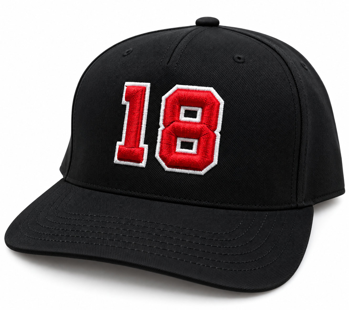 Custom Number Puff Embroidered Hat