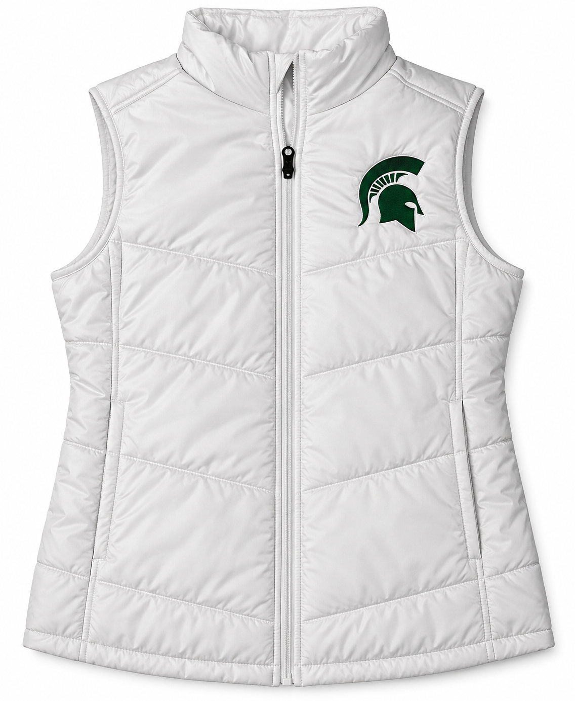 Personalized Spartan Head Embroidered Puffer Vest